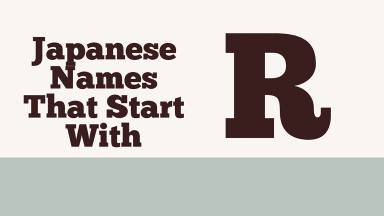 170+ Japanese Names That Start with R – Spiritual & Popular
