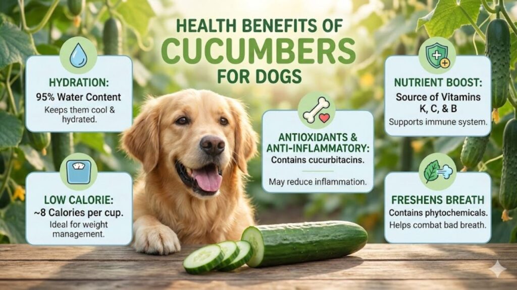 Health Benefits of Cucumbers for Dogs